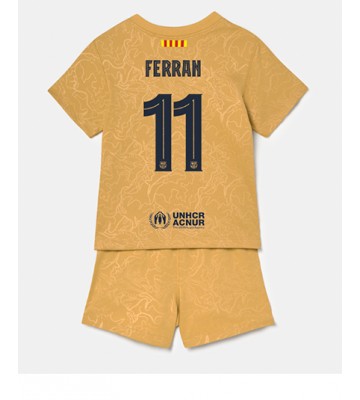 Barcelona Ferran Torres #11 Bortedraktsett Barn 2022-23 Kortermet (+ Korte bukser)